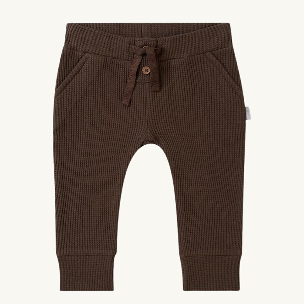 NWT - ORGANIC premium brand brown waffled pants​​​